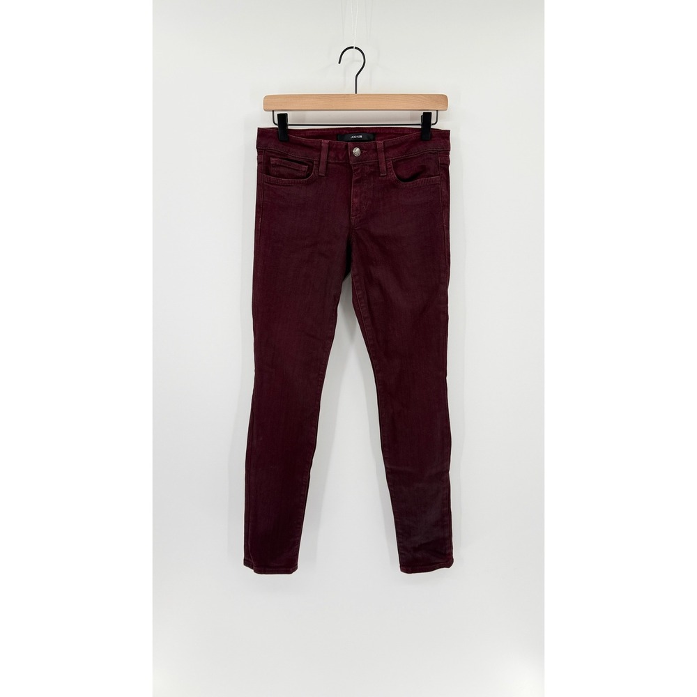 Joe's Jeans The Skinny Pants Stretch Mid Rise Womens 28/6 Burgundy Fall Fashion
